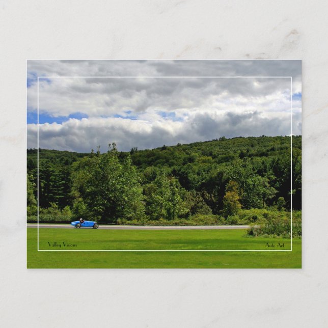 Französisch Racing Blue Postkarte (Vorderseite)