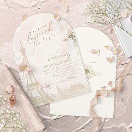 Französisch-Romance Wedding Blush Arch ID870 Einladung