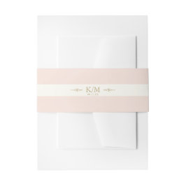 Französisch-Romance Wedding Blush ID870 Einladungsbanderole