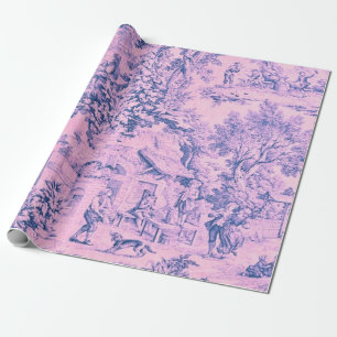 Französisch Rosa Toile Rokoko Rustikale Dekoupage Geschenkpapier