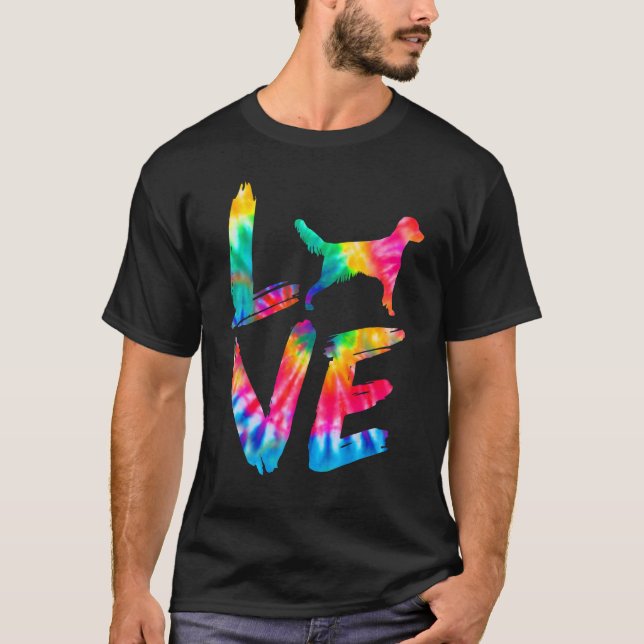 Französisch Spaniela Gefärbte Krawatte Liebe Hunde T-Shirt (Vorderseite)