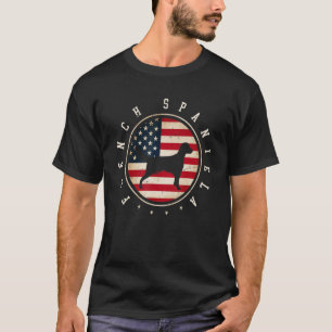 Französisch Spaniela USA Flagge 4. Juli Mama Vater T-Shirt
