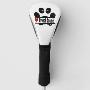 Französisch Spanisch Dog Paw Print Golf Headcover