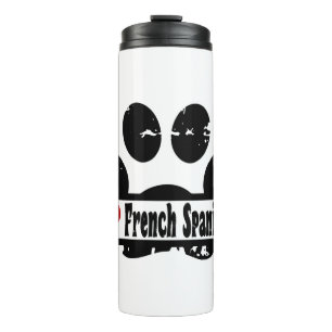 Französisch Spanisch Dog Paw Print Thermosbecher
