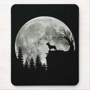 Französisch Stehend auf Mondschein Halloween Mousepad