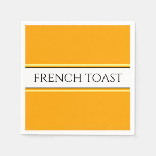 FRANZÖSISCH TOAST Helle, goldgelbe Streifen Serviette