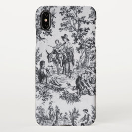 Französisch toile de joues Schwarz-Weiß elegant iPhone Hülle