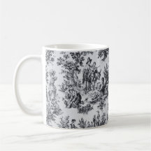 Französisch toile de joues Schwarz-Weiß elegant