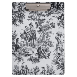 Französisch toile de joues Schwarz-Weiß elegant Klemmbrett