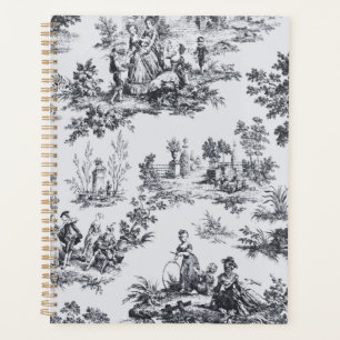 Französisch toile de joues Schwarz-Weiß elegant Planer