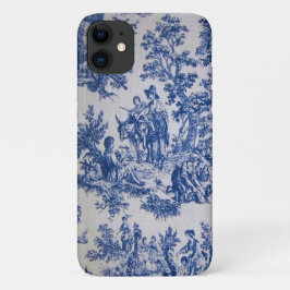 Französisch toile de jouy blau-weiß elegant Case-Mate iPhone hülle