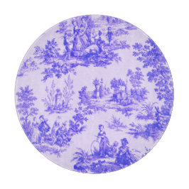 Französisch toile de jouy blau-weiß elegant schneidebrett