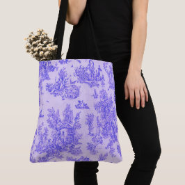 Französisch toile de jouy blau-weiß elegant tasche
