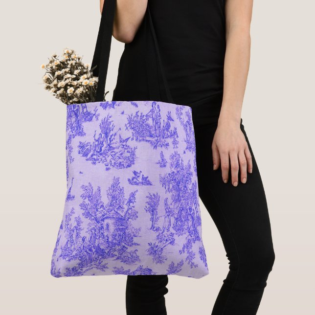 Französisch toile de jouy blau-weiß elegant tasche (Von Nahem)