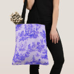 Französisch toile de jouy blau-weiß elegant tasche<br><div class="desc">Französisches Toile de jouy blau und weiß.</div>