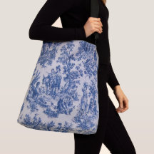 Französisch toile de jouy blau-weiß elegant