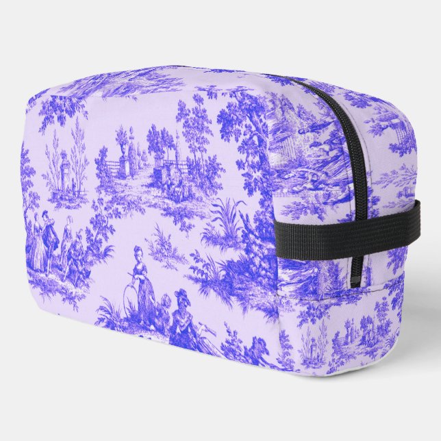 Französisch toile de jouy blau-weiß elegant waschbeutel (Linke Seite)