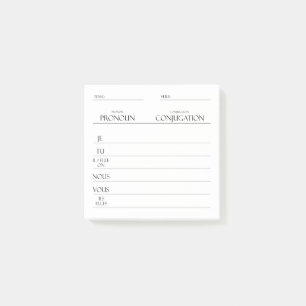 Französisch Verbs Conjugation Practice Post-it Klebezettel