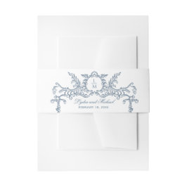 Französisch-Verziert-Barockmonogramm Einladungsbanderole