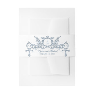 Französisch-Verziert-Barockmonogramm Einladungsbanderole