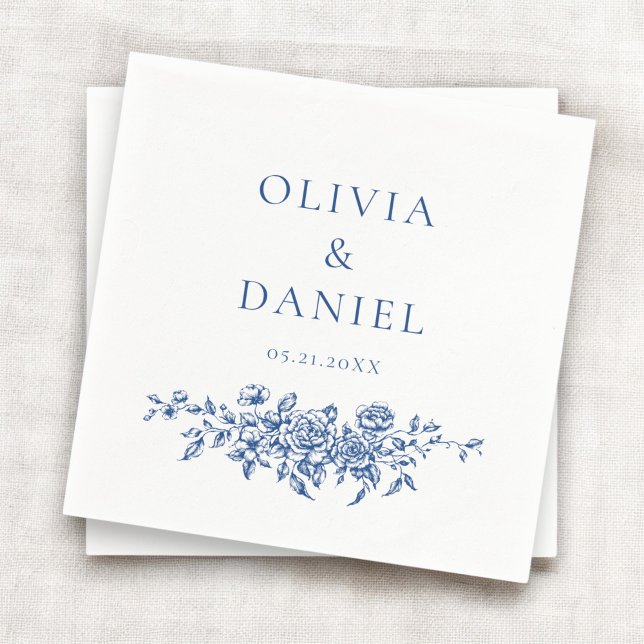 Französisch Viktorianisch Navy Blue Wedding Verzie Serviette (Von Creator hochgeladen)