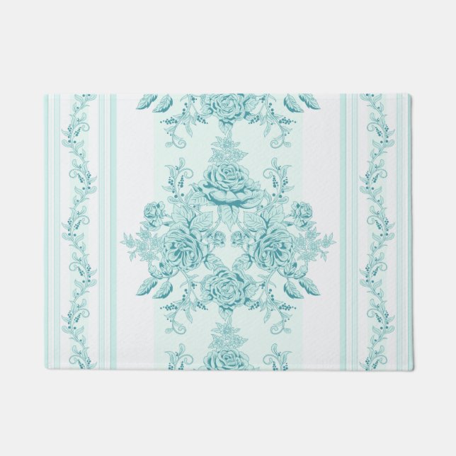 Französisch,Vintag,Shabby Chic,Muster,viktorianisc Fußmatte (Vorderseite)