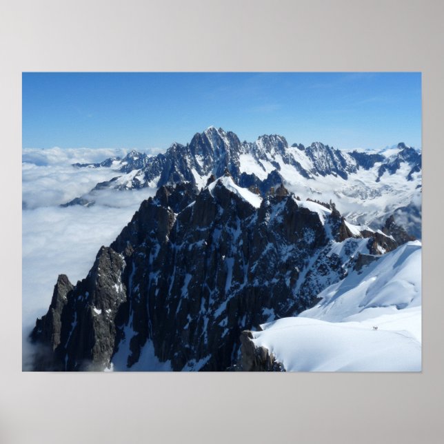 Französische Alpen Chamonix Gebiet Poster (Vorne)