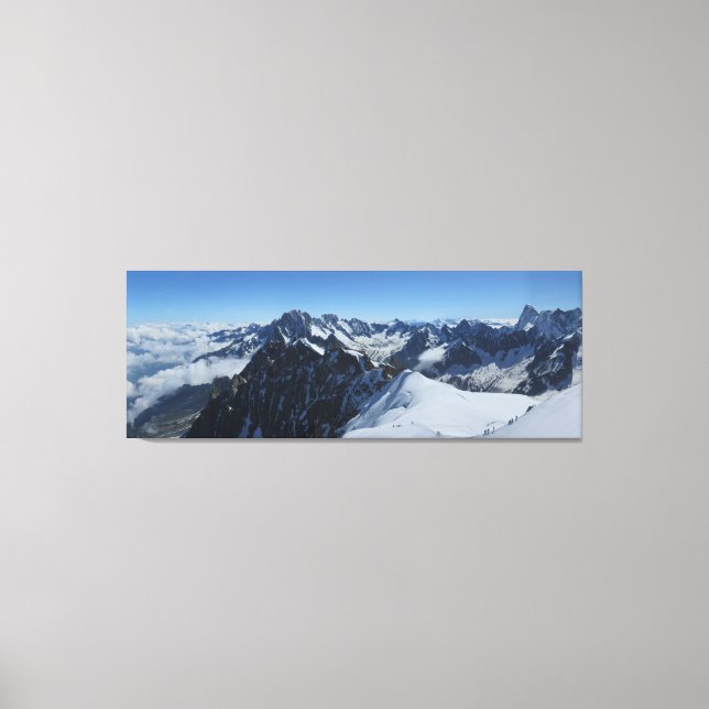 Französische Alpen Chamonix Panorama Leinwanddruck (Vorderseite)