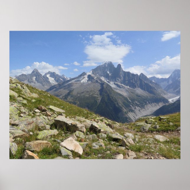 Französische Alpen Chamonix Poster (Vorne)