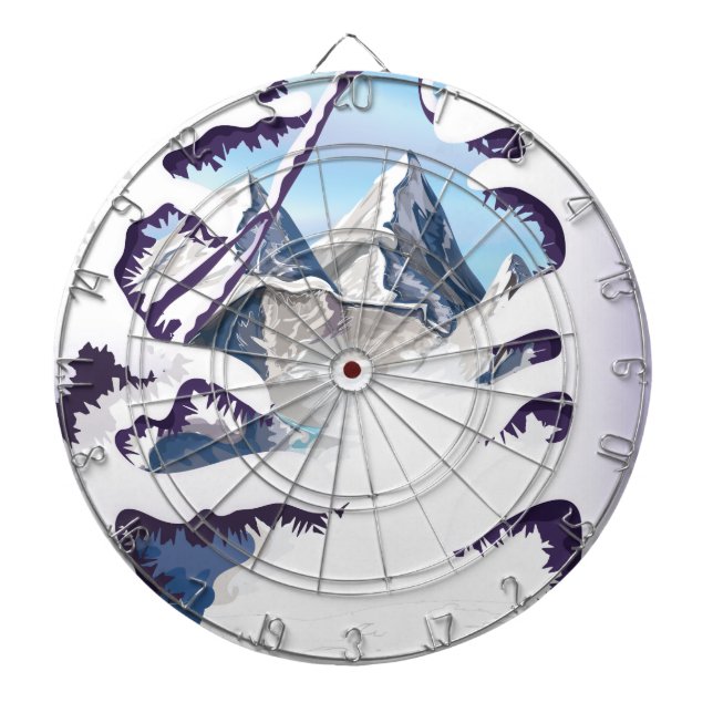 Französische Alpen Dartscheibe (vorne)