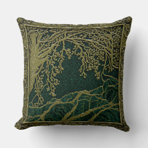 Französische Alpen Gold Lemon Malachite Kissen