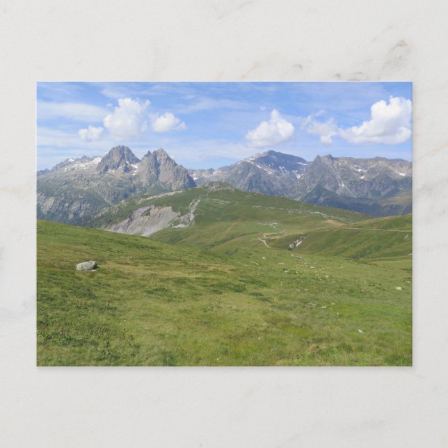 Französische Alpen Postkarte (Vorderseite)