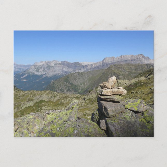 Französische Alpen Postkarte (Vorderseite)