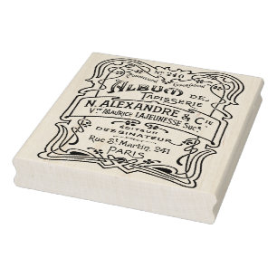 Französische Antike Kunst-Déco Ephemera Briefmarke Gummistempel