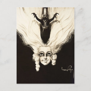 Französische Aristokraten-Perücke Haar Vintage-Mar Postkarte