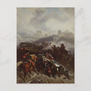 Französische Armee überquert die Sierra de Guadarr Postkarte