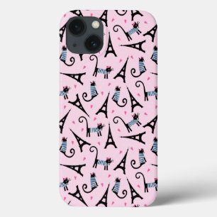 Französische Art gekleidete Katze mit Case-Mate iPhone Hülle