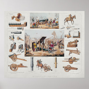 Französische Artillerie aus dem 14. und 15. Jahrhu Poster