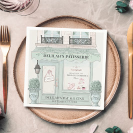 Französische Bäckerei Patisserie Paris Green Bat M Serviette