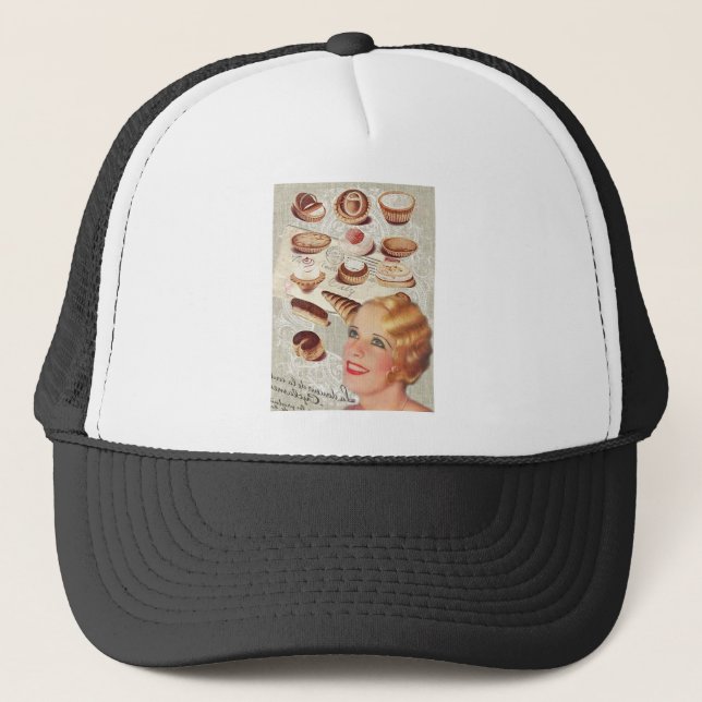 französische Bäckereikuchen-Gebäcknachtische Truckerkappe (Vorderseite)