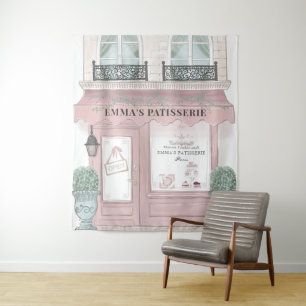 Französische Backstube Café Patisserie Rosa Hinter Wandteppich