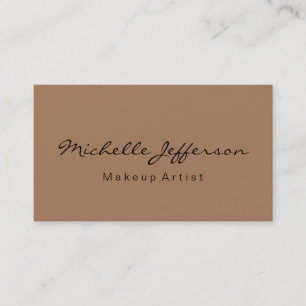Französische Beige Makeup Artist Script Business C Visitenkarte