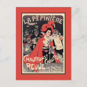 Französische Belle Epoque musikalische Revue und H Postkarte