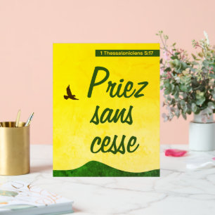 Französische Bibelverse   Motivation Chrétienne Acrylschild