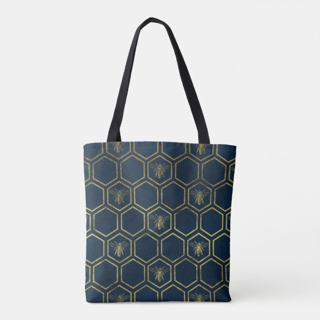 Französische Bienen und Honig-Kamm Tasche (Rückseite)