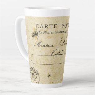 Französische Bienenpostkarte Milchtasse