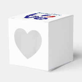 Französische Blaue LIEBE Herzenflagge Personalisie Geschenkschachtel