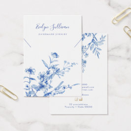 Französische blaue Wildblumen-Halskette-Grafikkart