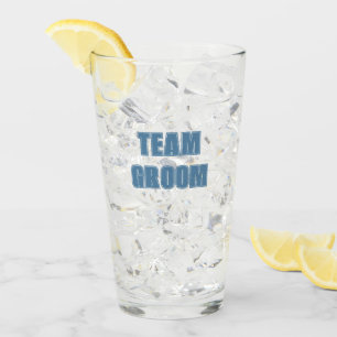 Französische Blue Team Bräutigam Junggesellenabsch Glas