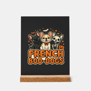 Französische Boo Hunde Halloween Französische Bull Acrylschild